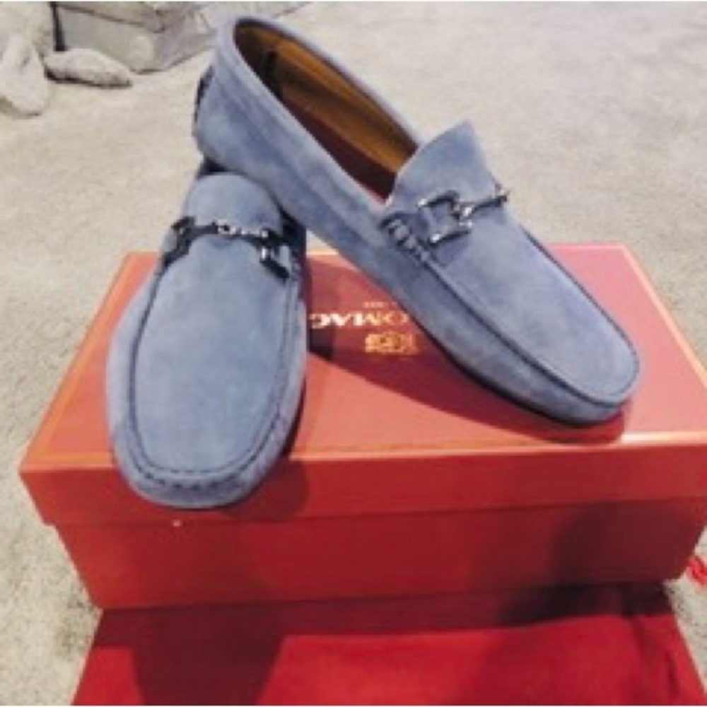 Bruno Magli Blue Suede Men's Loafers